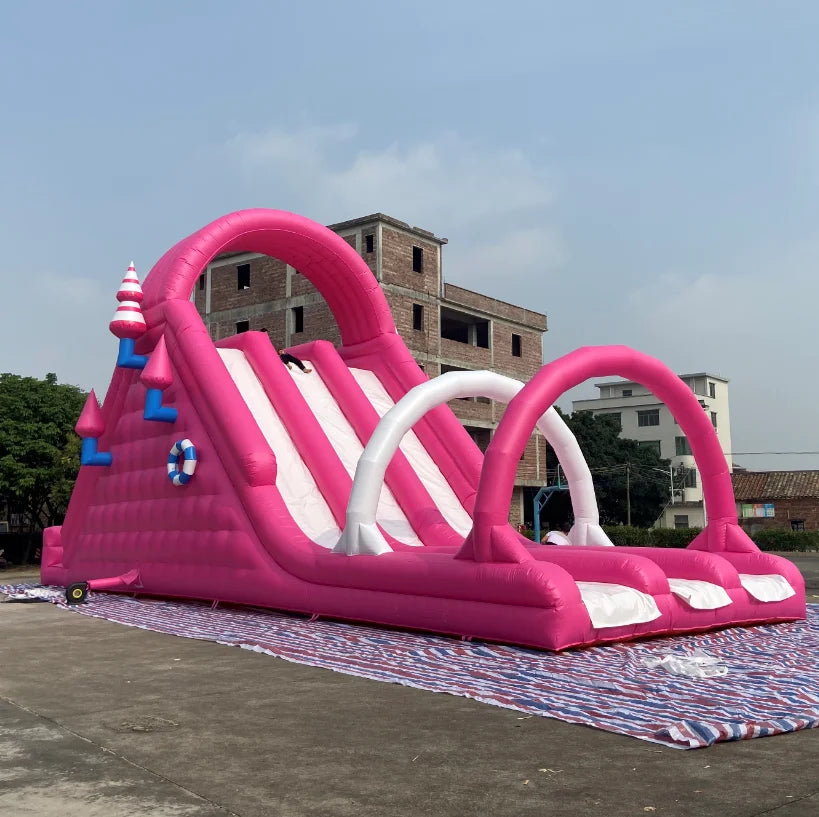 Inflatable Triple Lane Water Slide for Summer Fun