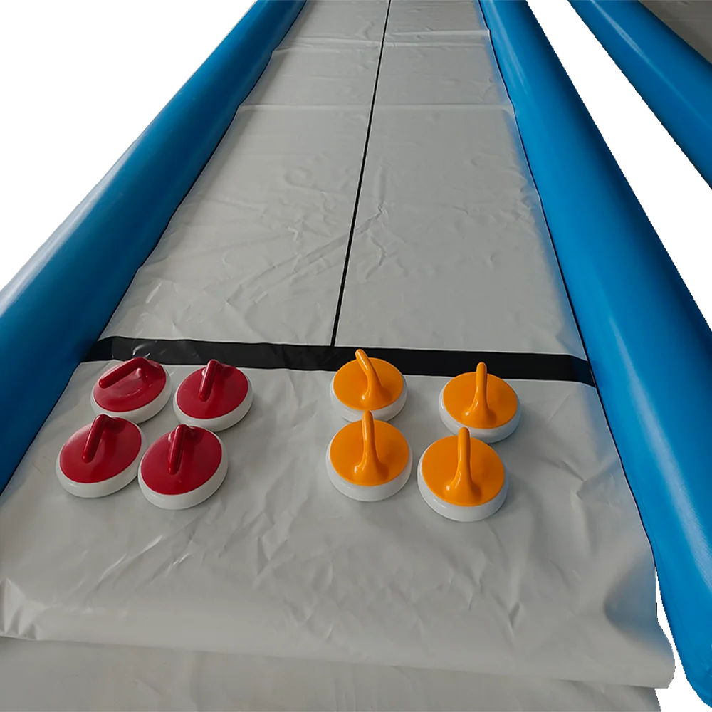 Inflatable Curling Mat with Stones for All Ages