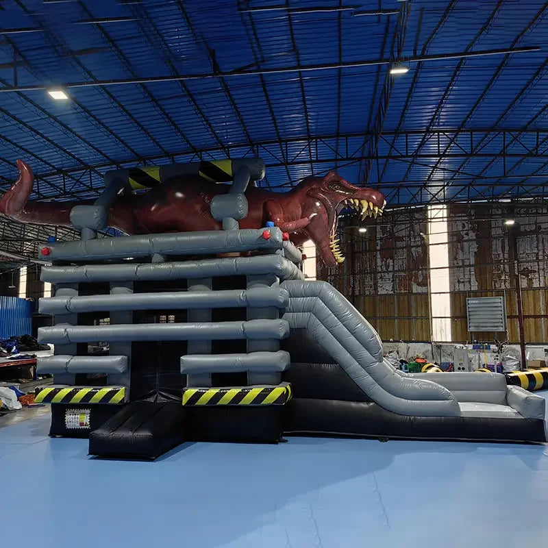 Riesige aufblasbare Hüpfburg-Wasserrutsche