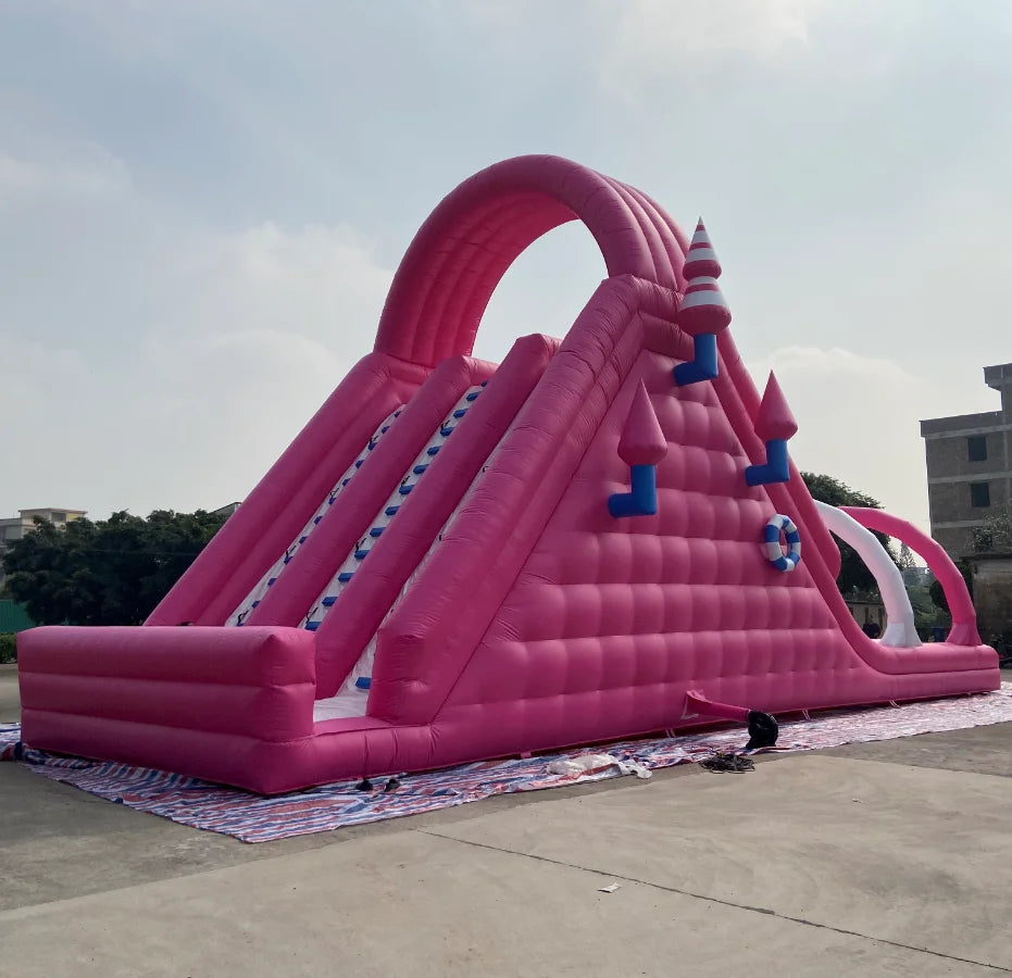 Inflatable Triple Lane Water Slide for Summer Fun