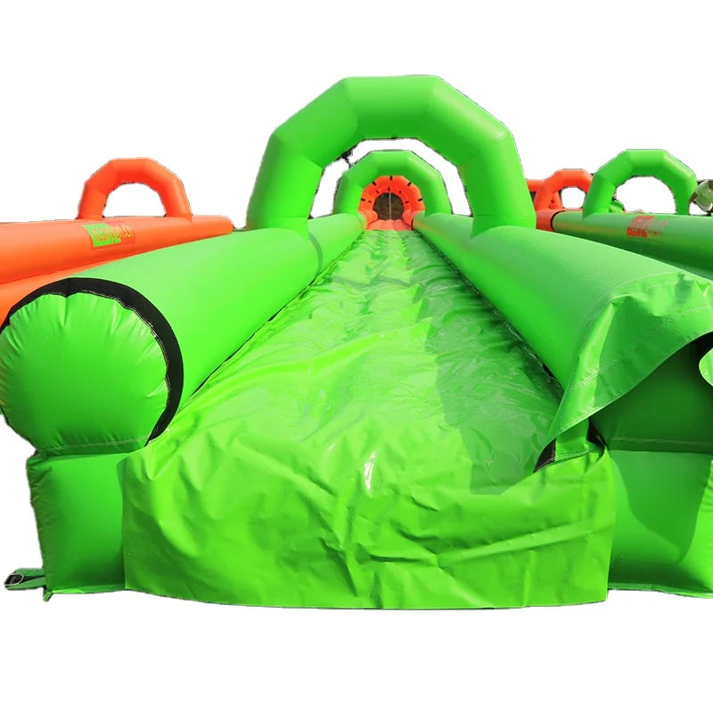 Toboggan aquatique gonflable vert en PVC