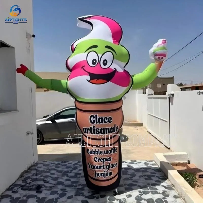 Premium 10 FT Ice Cream Waving Hand Air Dancer Balloon