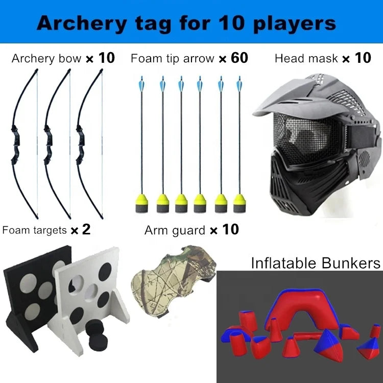 Inflatable Archery Tag Equipment with Bows