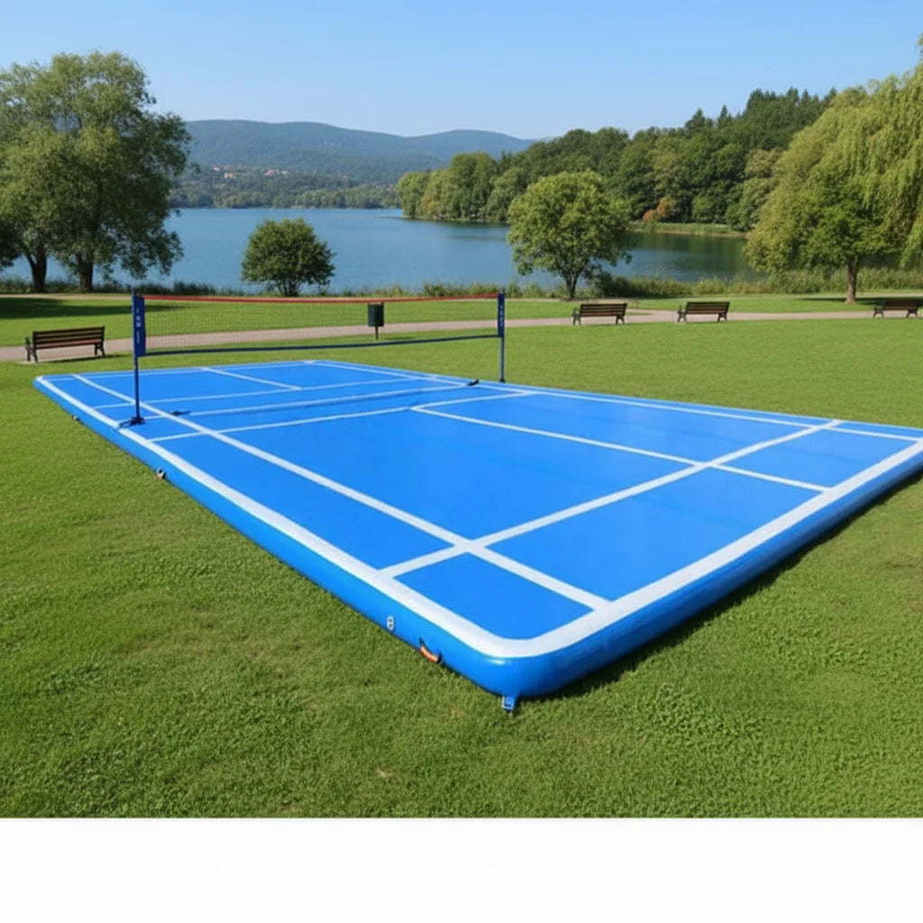 Floating Volleyball Court Inflatable Badminton Court Custom Size