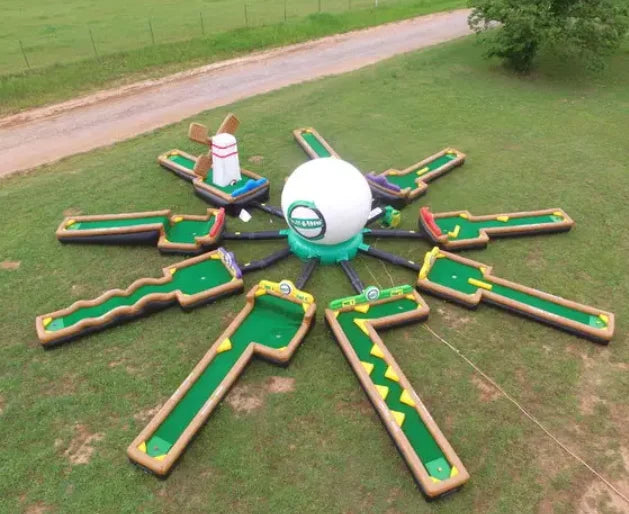 Inflatable Mini Golf Course with Windmill Engine