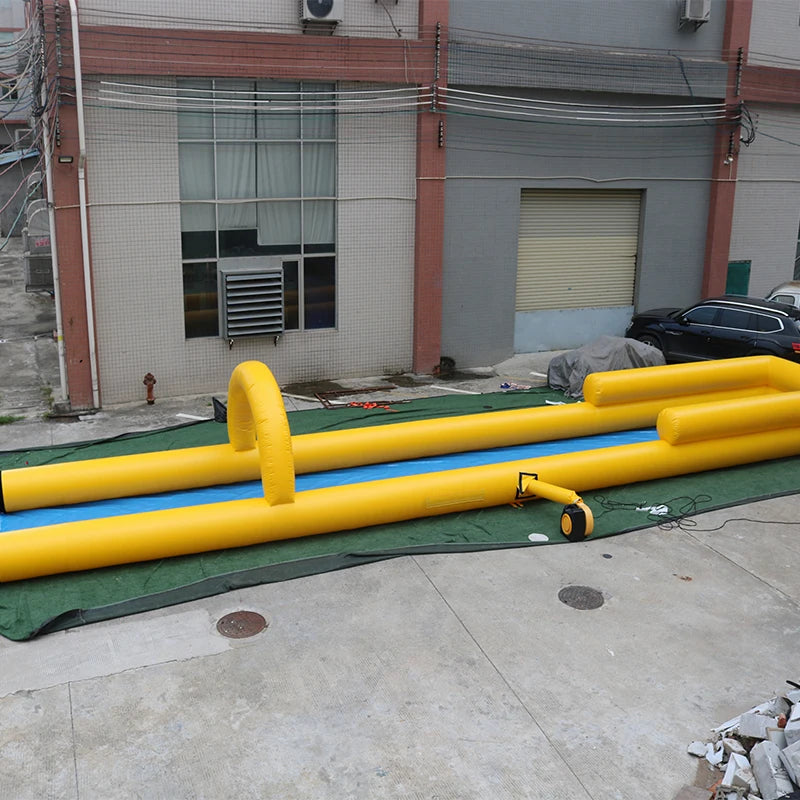 Yellow and Blue Inflatable Slip N Slide Water Slide