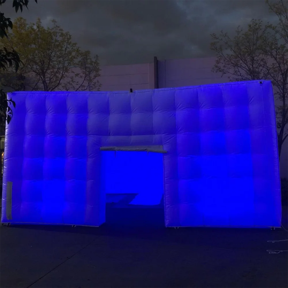 Aufblasbares Partyzelt mit LED-Licht im Freien