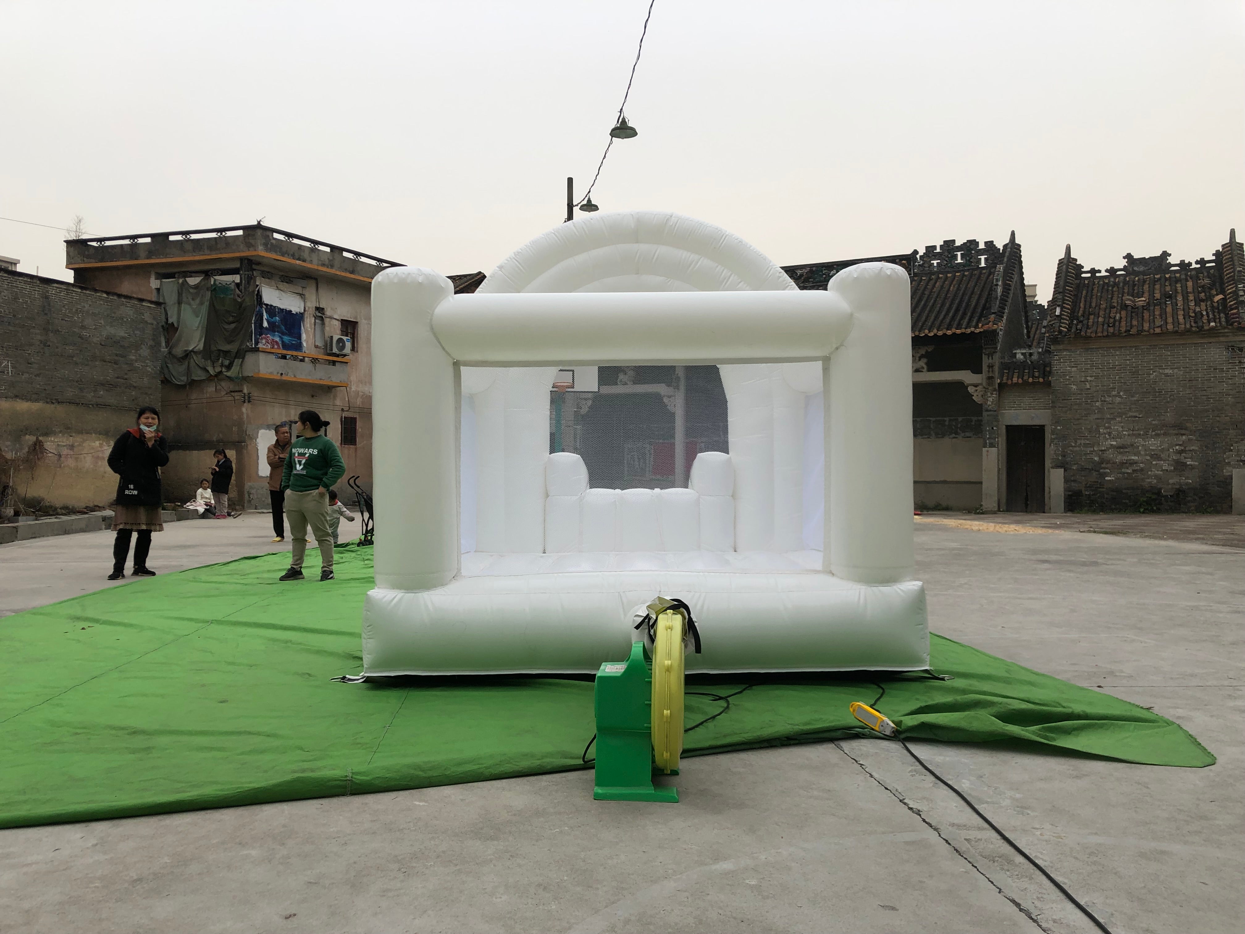 Mini White Rainbow Bounce House Fun