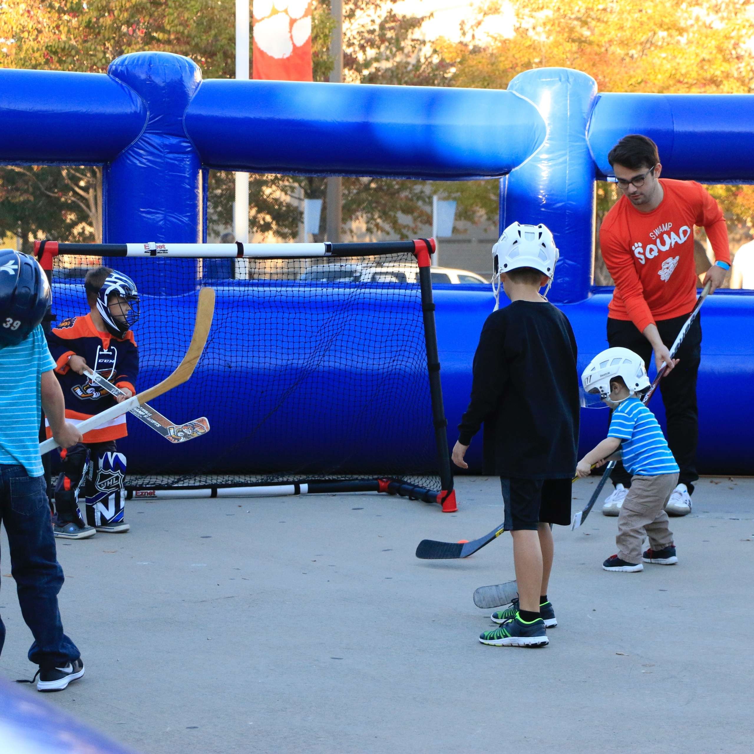 Custom Inflatable Street Hockey Rink Setup