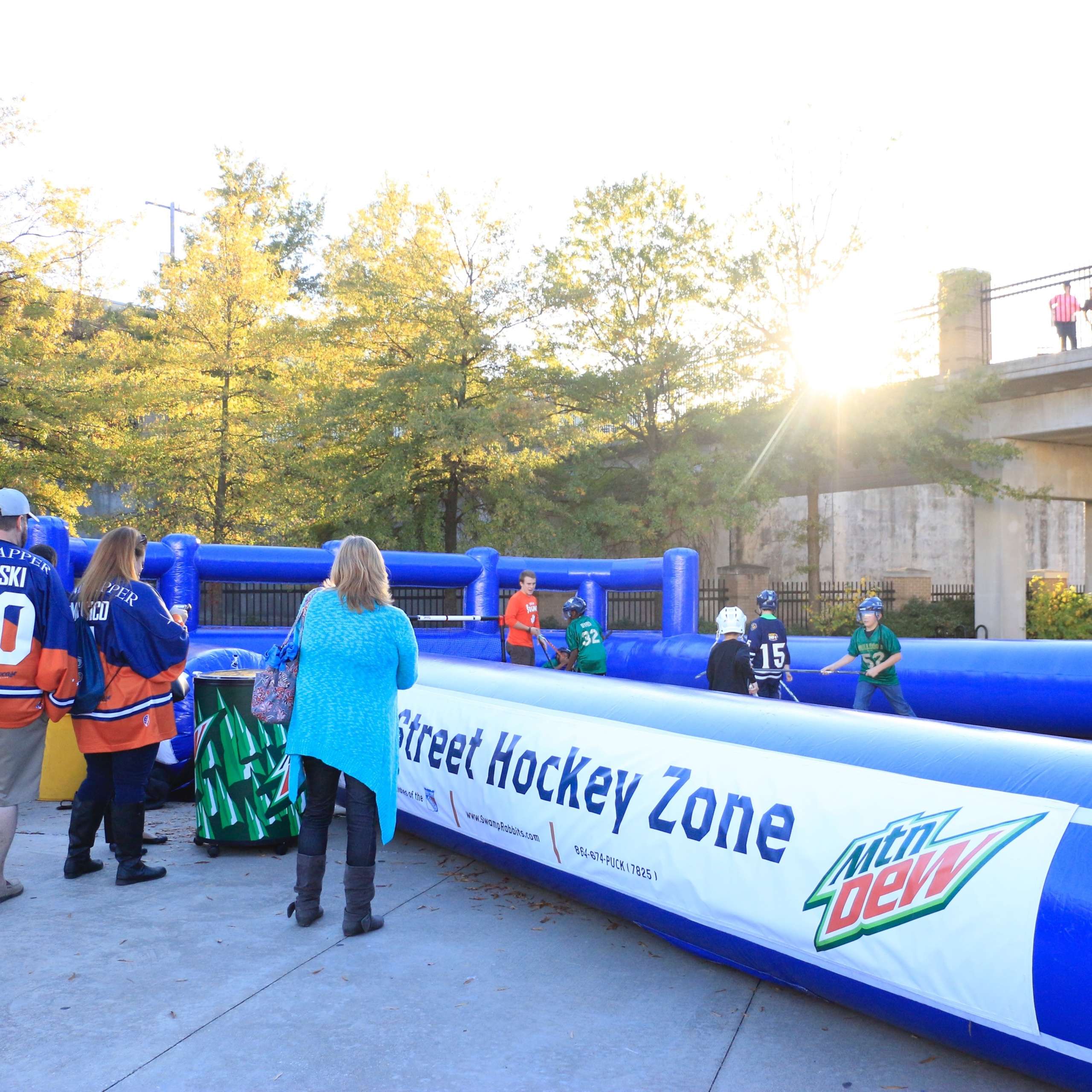 Custom Inflatable Street Hockey Rink Setup