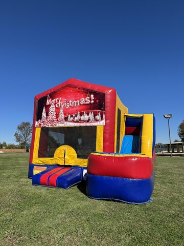 Merry Christmas Inflatable Slide Bounce Combo
