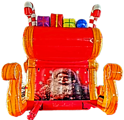 Santa Sleigh Inflatable Bounce House Combo