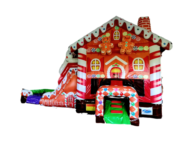 Gingerbread Bounce House Slide Combo Fun