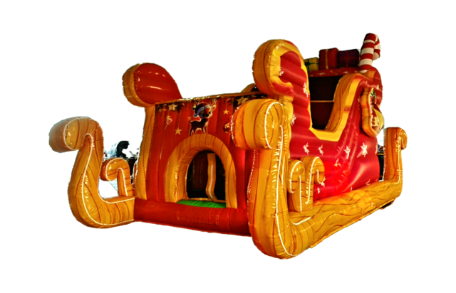 Santa Sleigh Inflatable Bounce House Combo