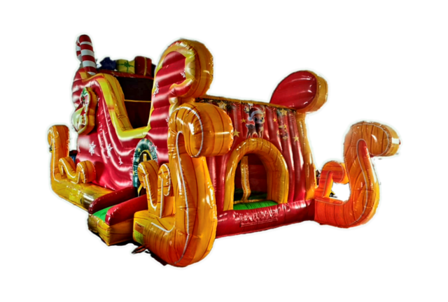 Santa Sleigh Inflatable Bounce House Combo