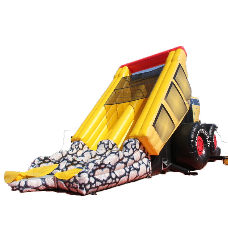 Inflatable Excavator Trampoline Slide for Kids