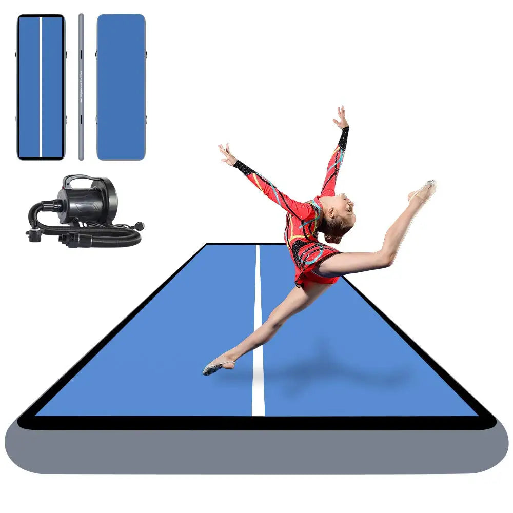 Inflatable Tumble Track Gymnastics Mat with Air Pump