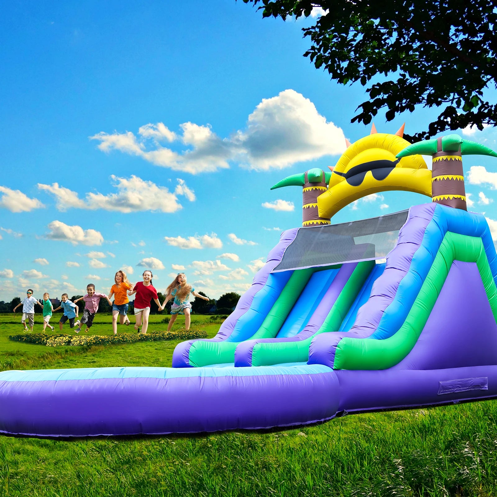 Inflatable Sunflower Water Slide Bounce House