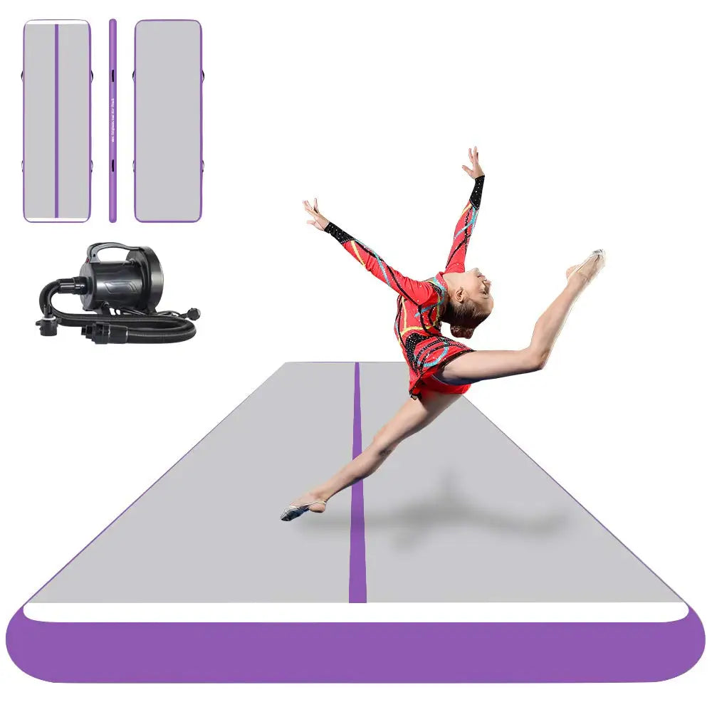 Inflatable Tumble Track Gymnastics Mat with Air Pump