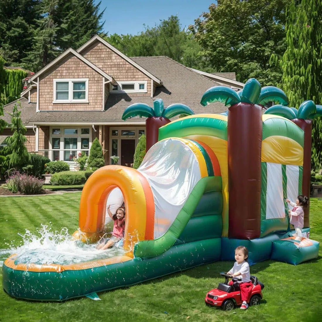 Inflatable Water Slide Bouncy House for Kids