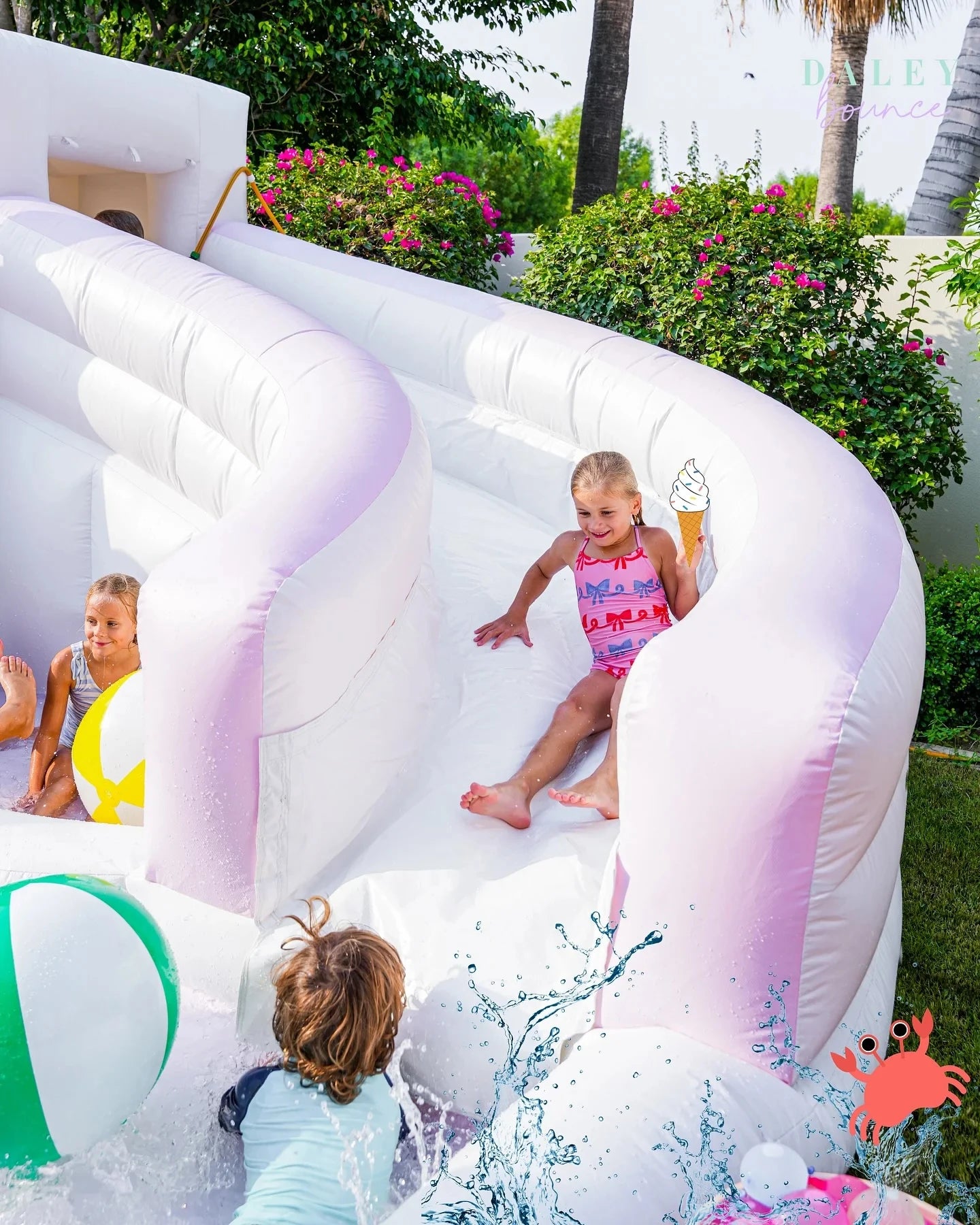 Inflatable Splash Pad Bounce House Party