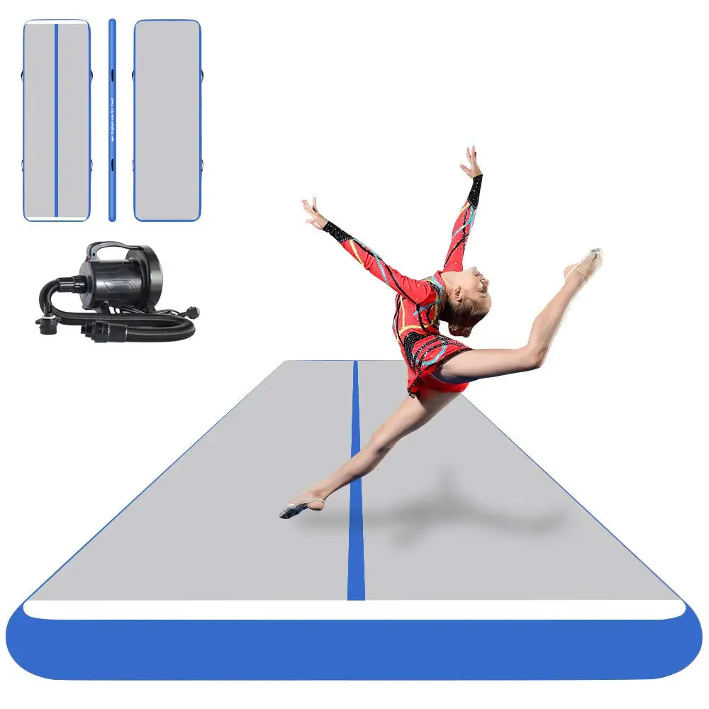 Inflatable Tumble Track Gymnastics Mat with Air Pump