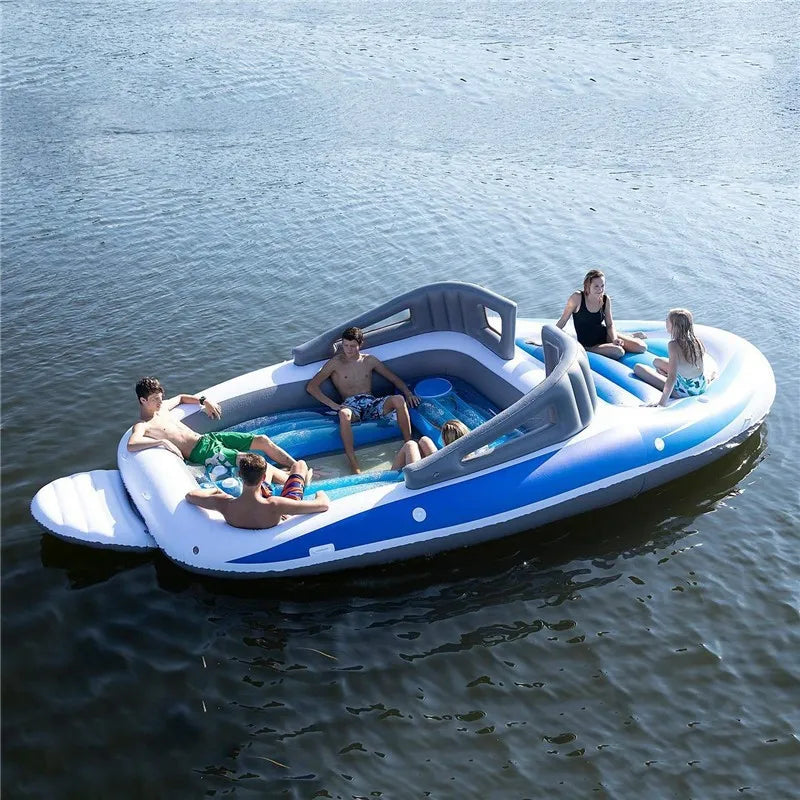 Inflatable Pirate Island Float for 6 People
