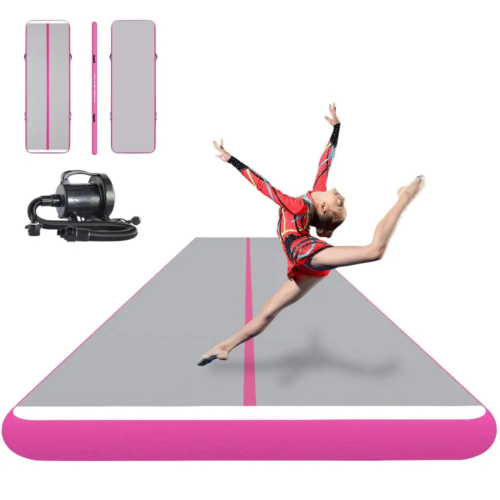 Inflatable Tumble Track Gymnastics Mat with Air Pump