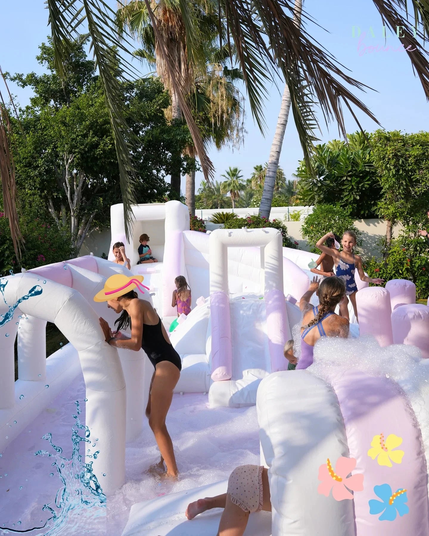 Inflatable Splash Pad Bounce House Party