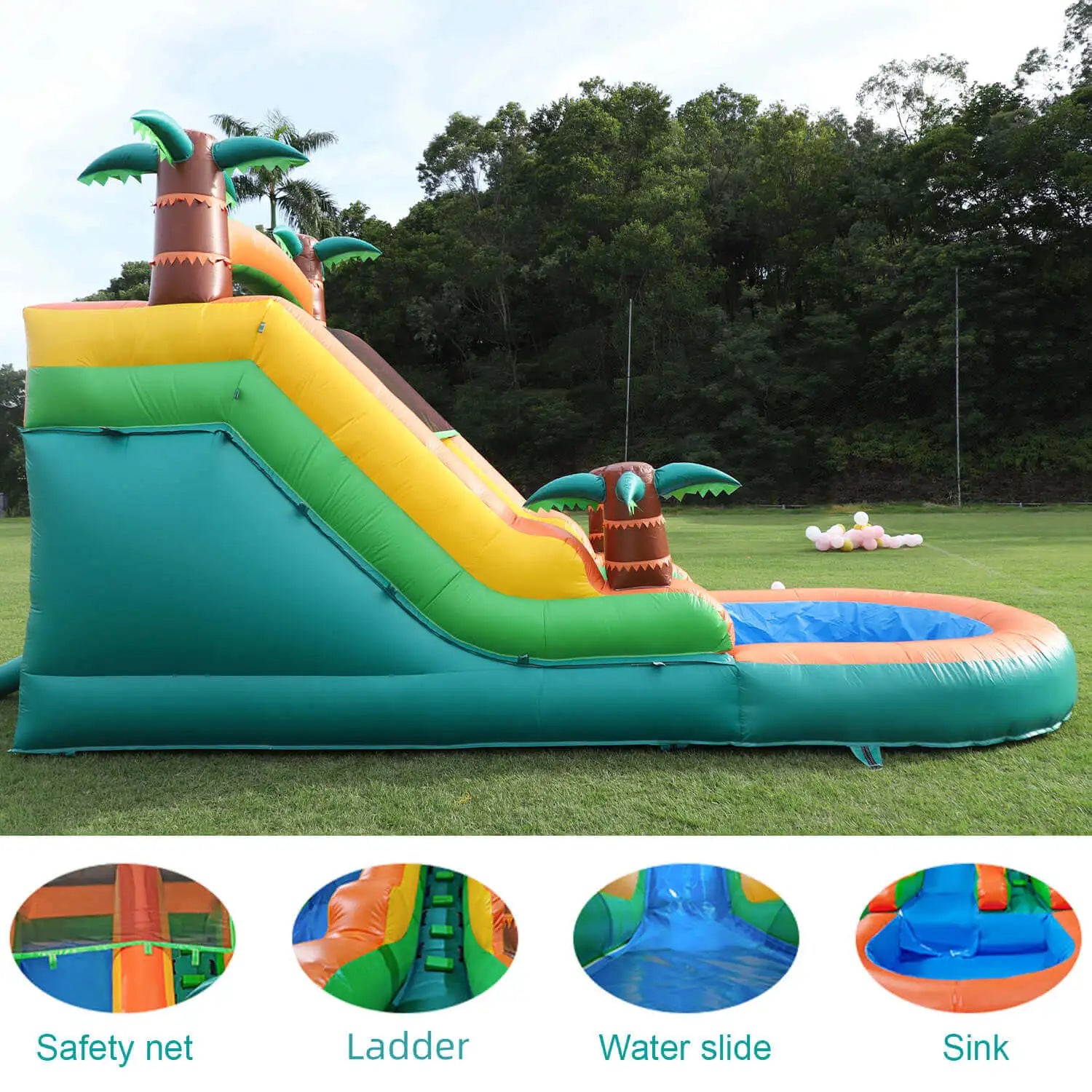 Inflatable Water Double Slide for Kids