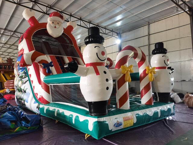 Inflatable Santa Slide for Holiday Fun