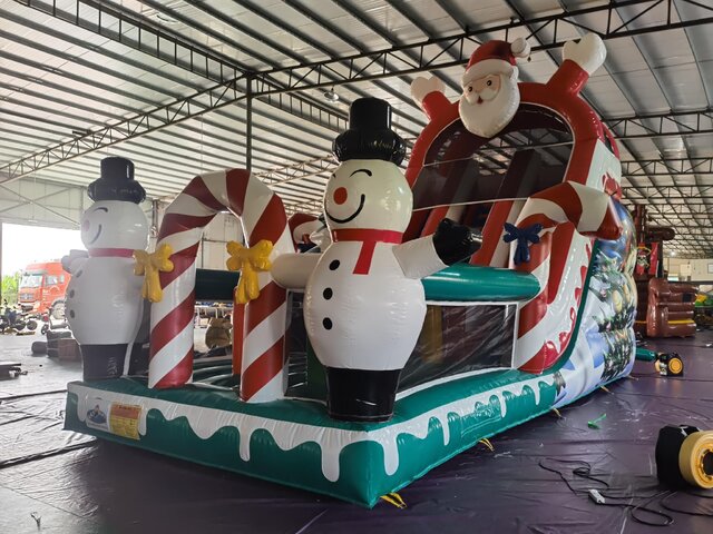 Inflatable Santa Slide for Holiday Fun