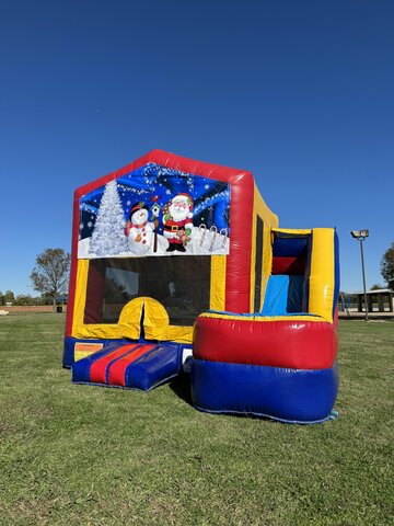 Santa Snowman Holiday Inflatable Combo Fun