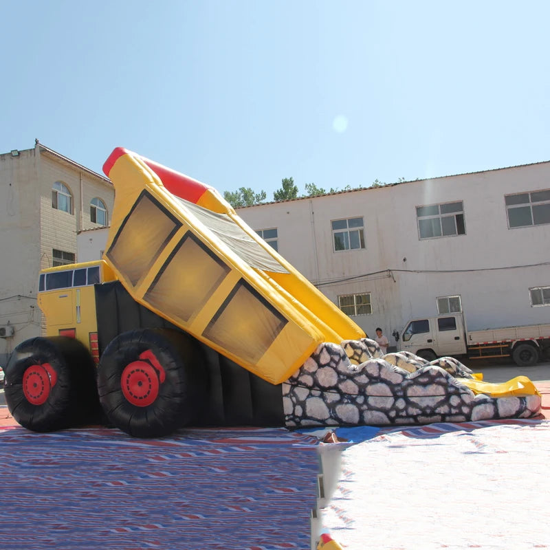 Inflatable Excavator Trampoline Slide for Kids