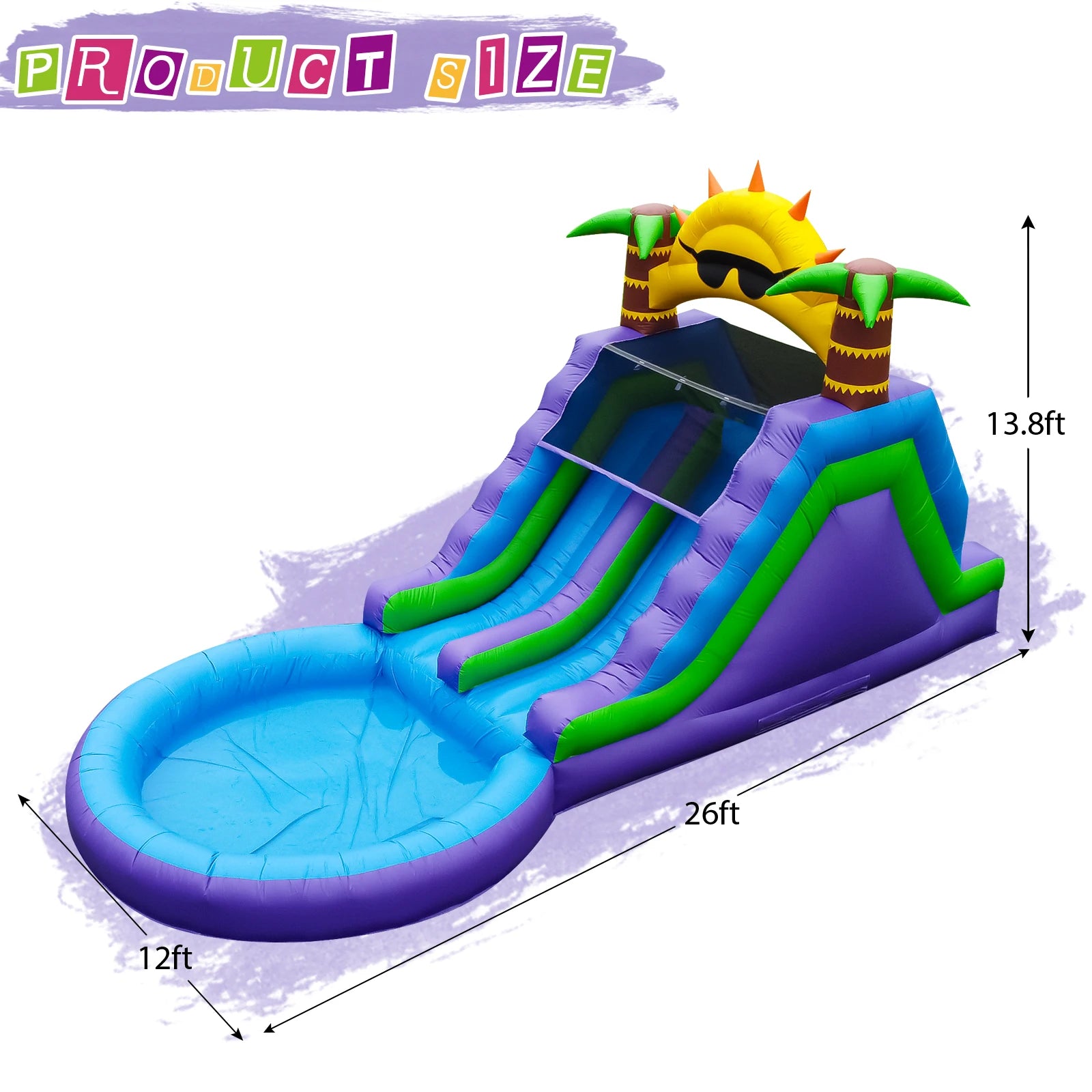 Inflatable Sunflower Water Slide Bounce House