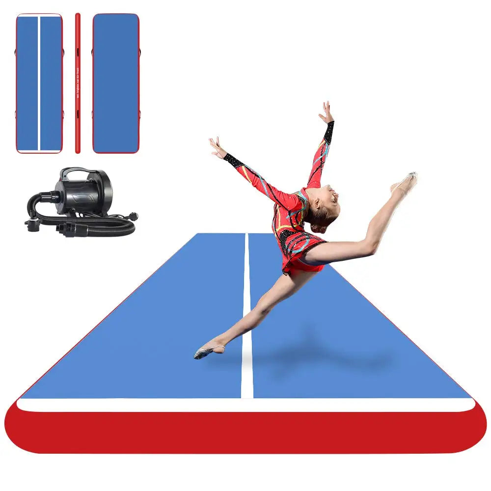 Inflatable Tumble Track Gymnastics Mat with Air Pump