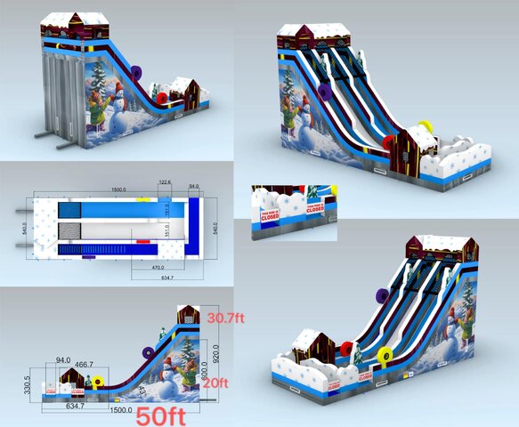 Inflatable Snow Tubing Slide for Events
