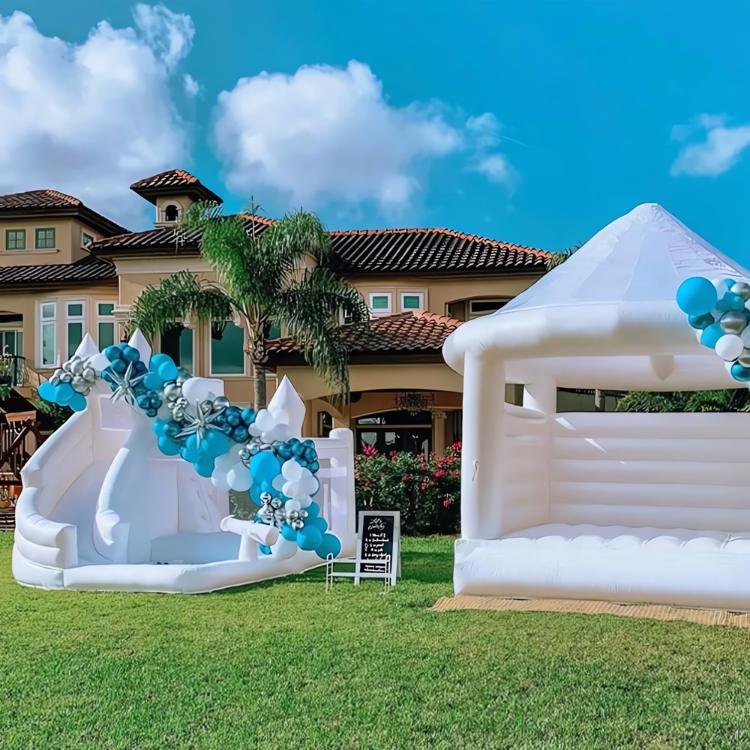 Wedding Inflatable Bouncer with Slide and Ball Pit