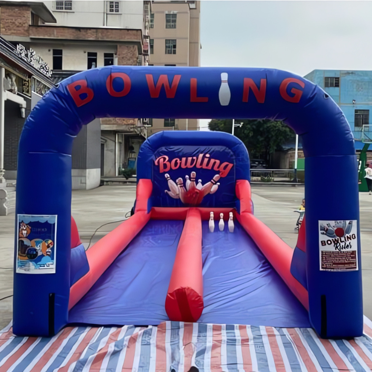 Inflatable Bowling Ball Game Set Up
