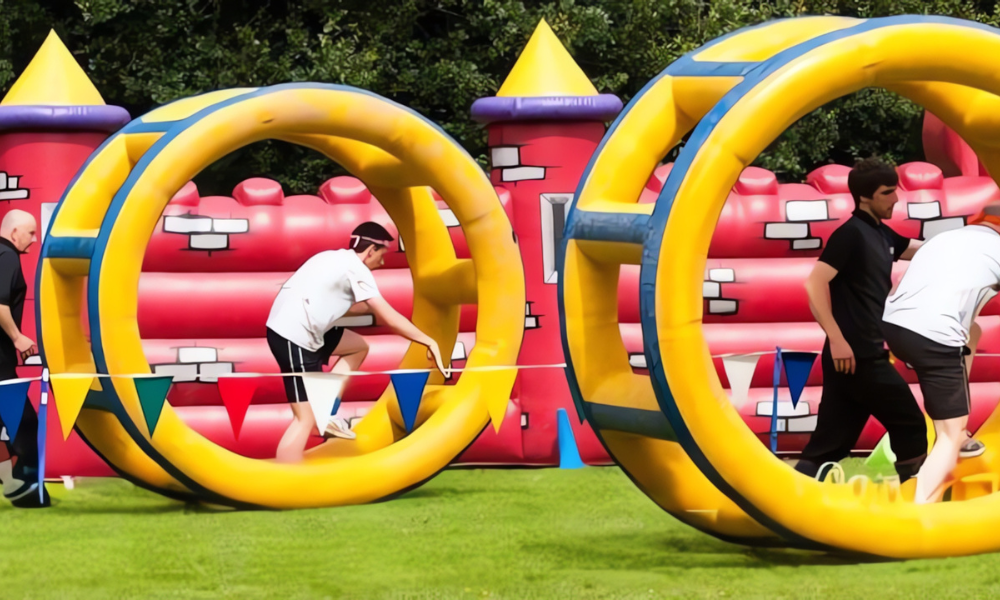 Inflatable Hamster Wheel Racing Game for All Ages