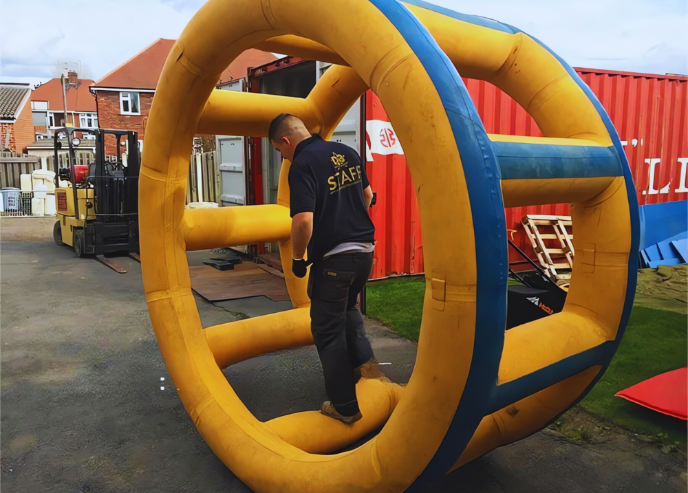 Inflatable Hamster Wheel Racing Game for All Ages