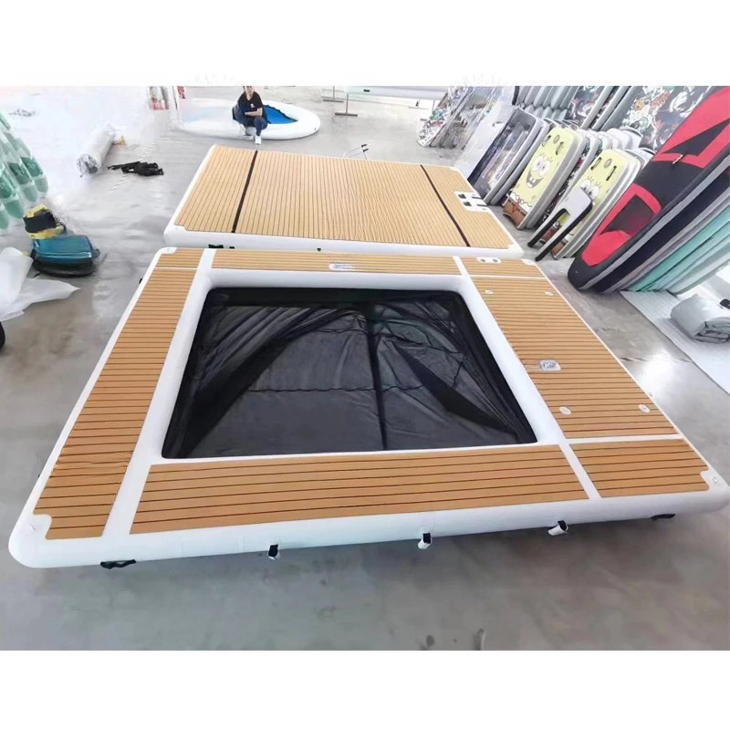 Inflatable Floating Dock with Safety Net