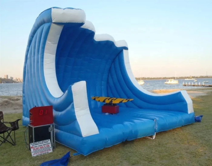 Inflatable Surfing Simulator with Safety Mat