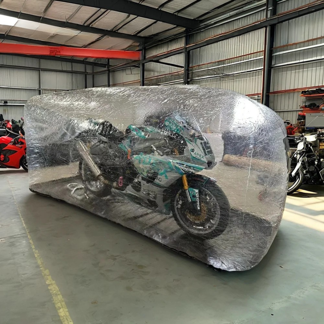 Inflatable Motorcycle Cover Waterproof Outdoor Tent