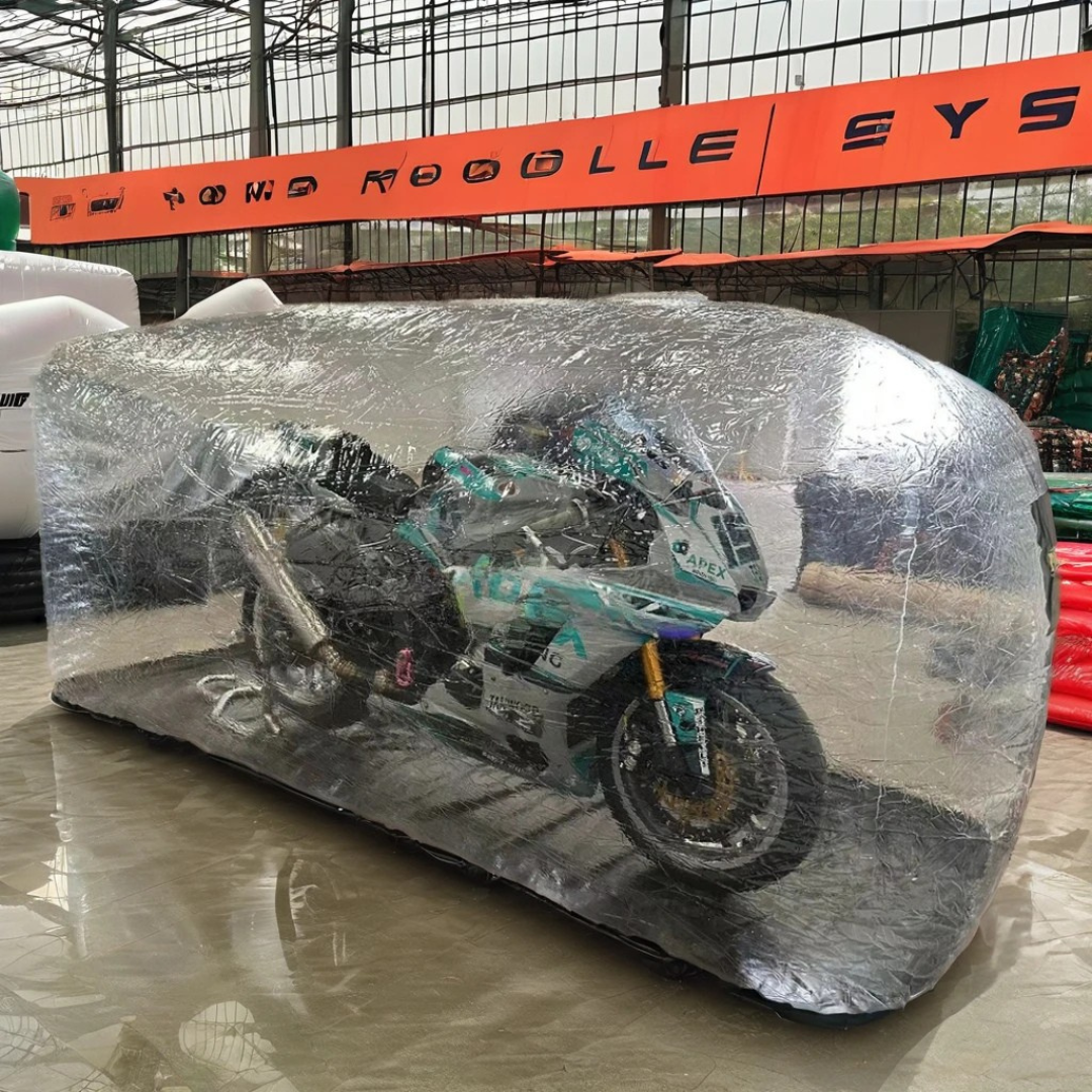 Inflatable Motorcycle Cover Waterproof Outdoor Tent