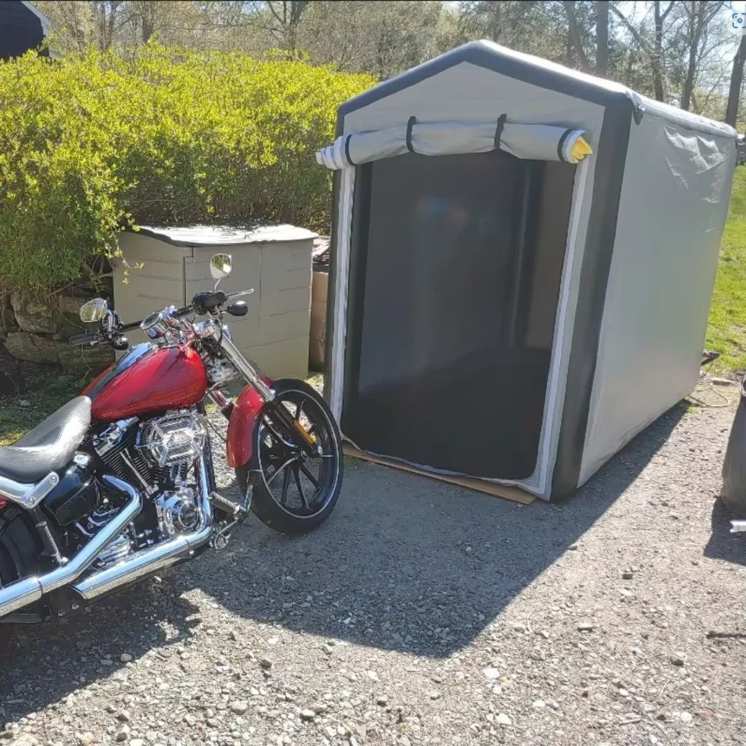 Heavy-Duty Inflatable Motorcycle Tent Waterproof Cover