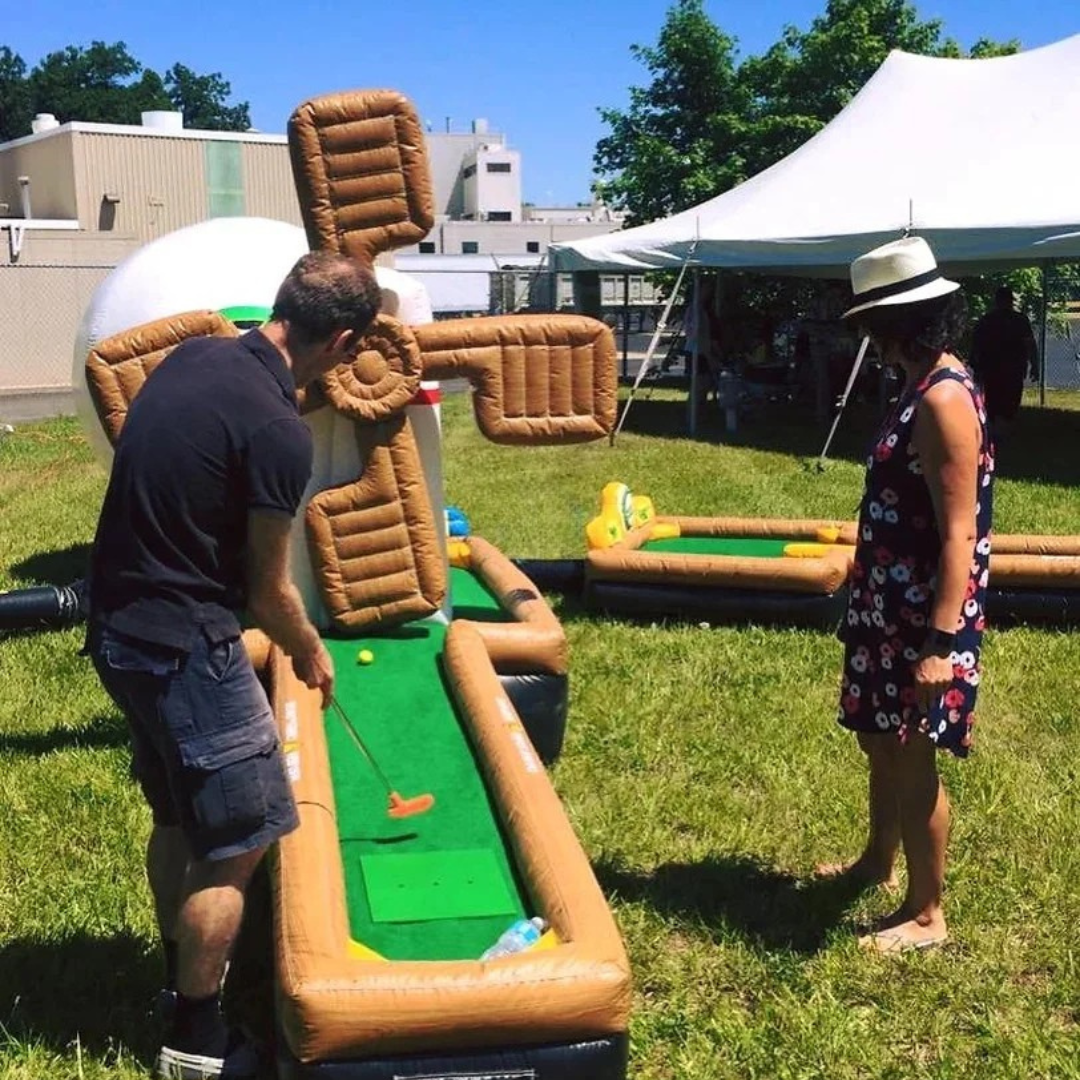 Inflatable Mini Golf Course with Windmill Engine