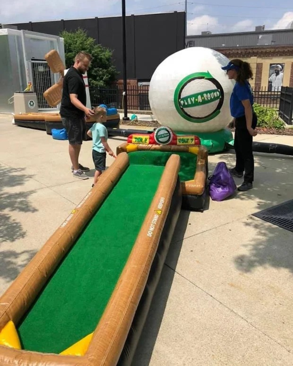 Inflatable Mini Golf Course with Windmill Engine