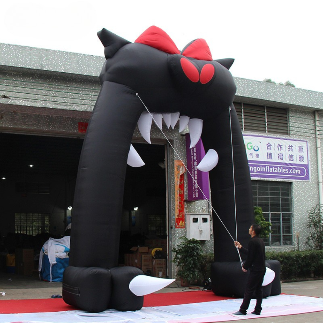 Customized Inflatable Black Cat Arch Decoration Halloween