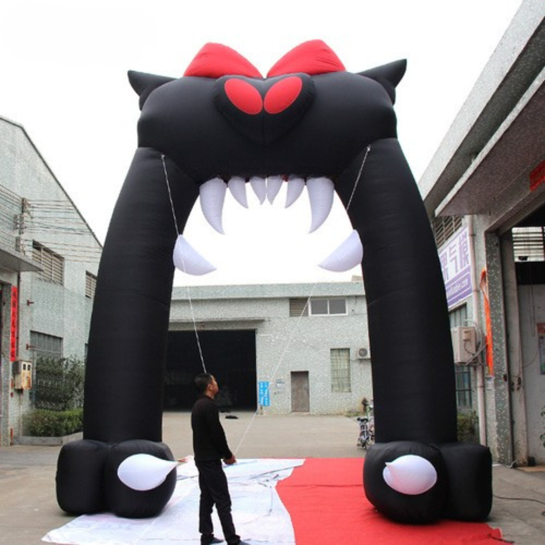 Customized Inflatable Black Cat Arch Decoration Halloween